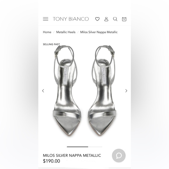 Tony Bianco Silver Nappa Metallic Heels - Picture 6 of 16